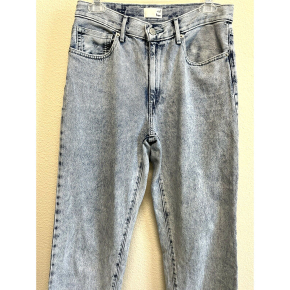 Aritzia Wilfred Free Jeans Size 4 High Waisted Acid Wash Straight Leg - Picture 2 of 6